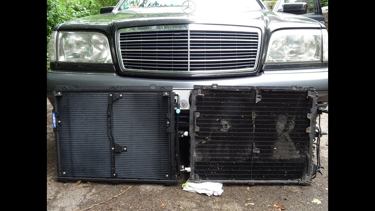 Замена радиатора кондиционера. Gena W140