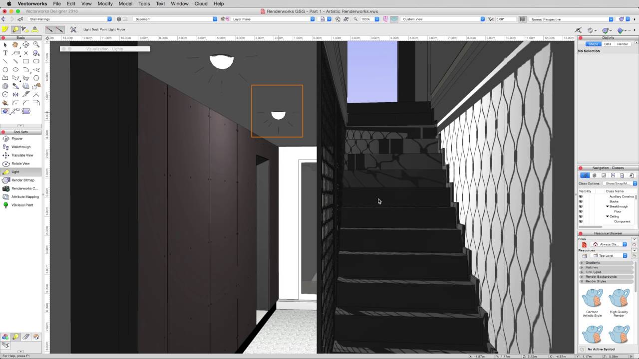Rendering in Vectorworks - Lights