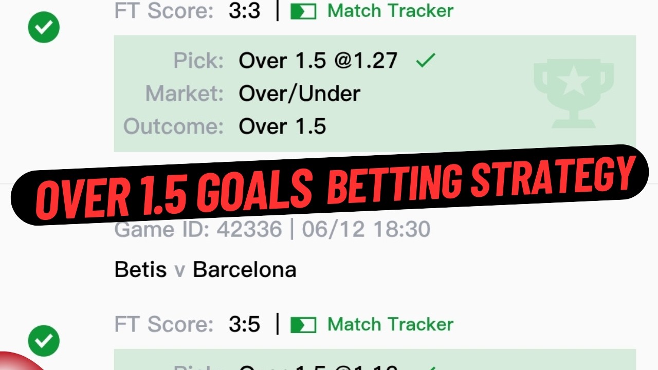 Powerful Over 1.5 Goals Betting Strategy That Works