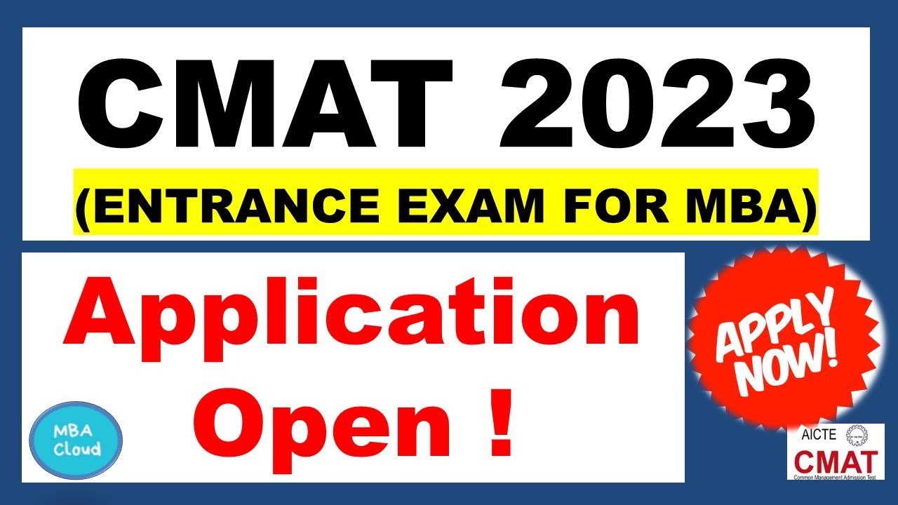 CMAT 2023| Application Open | MBA Admission| MBACloud