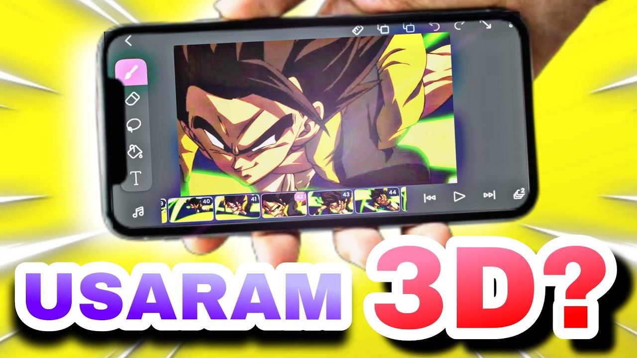 (REVELADO) Como Fazer ANIMAÇÃO ANIME No Celular! Análise da animação de Gogeta vs Broly - Rasu REACT