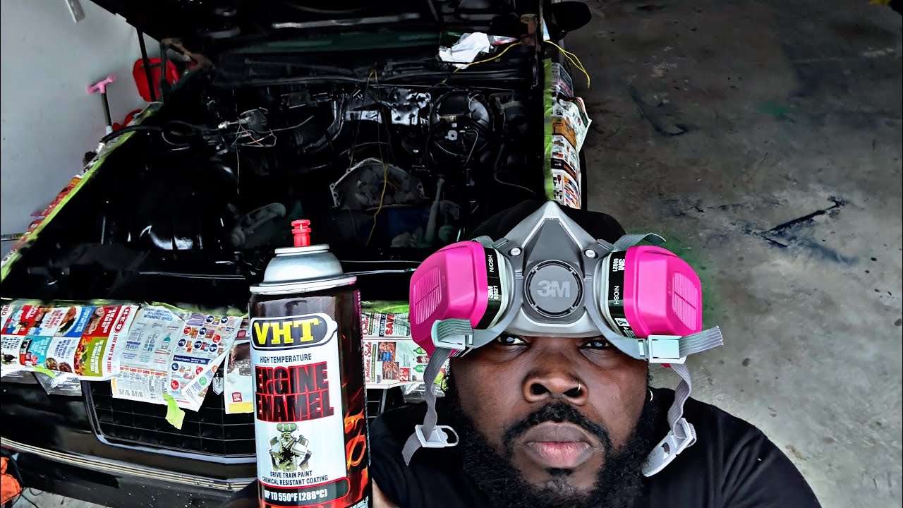 Painted & Cleared The Monte Ss Engine bay came out 🔥#subscribe #like #lsswap #spraycan #paint 