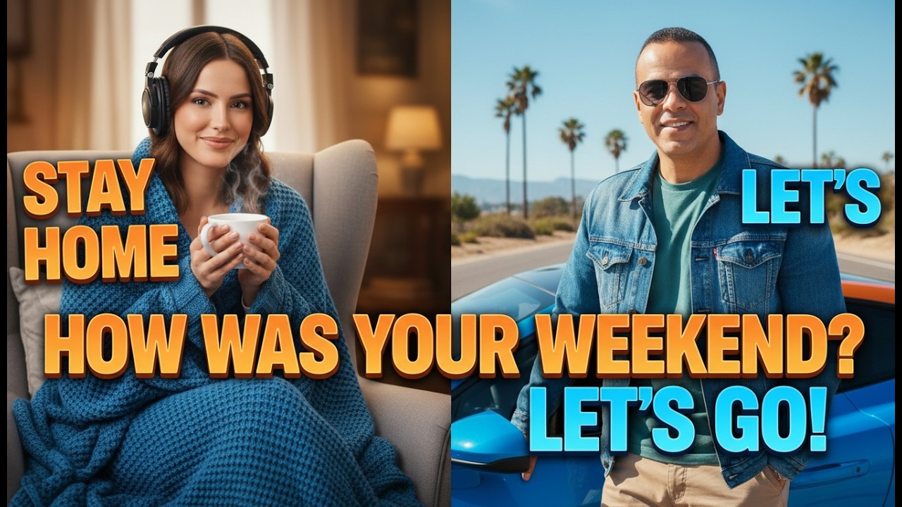 Easy English  How to talk about the weekend in English English conversation podcast