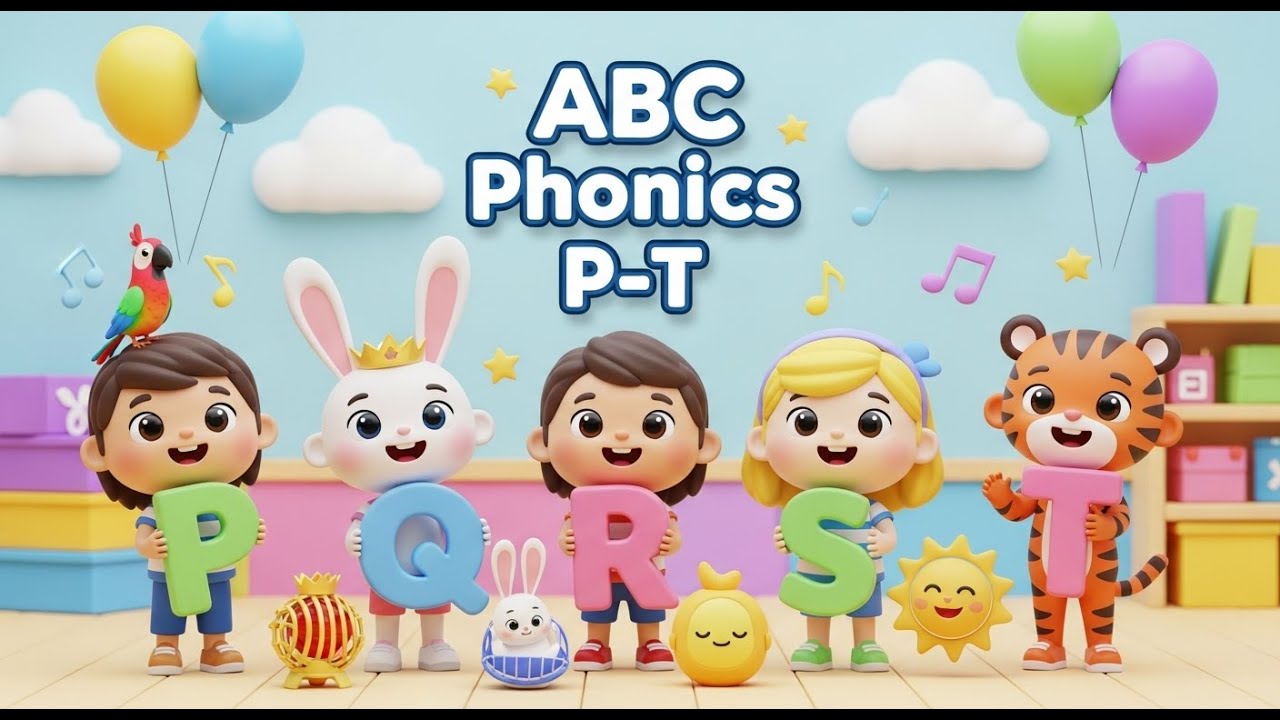 “ABC Phonics P–T | Fun Nursery Rhyme for Kids | Learn Letter Sounds with Song”