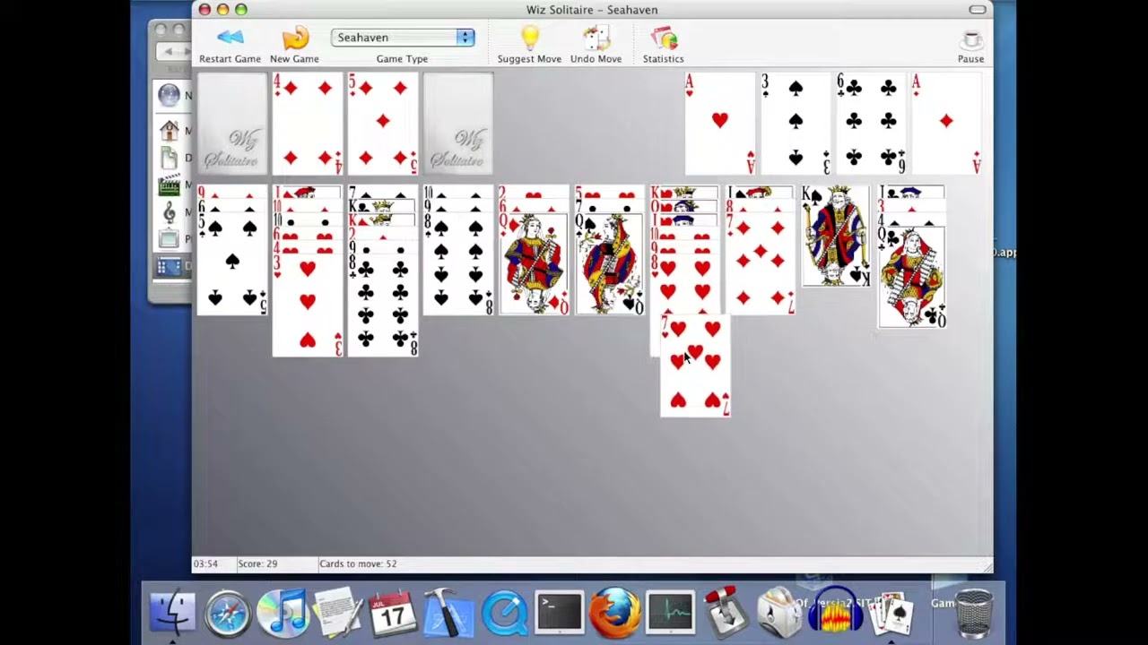 WizSolitaire - Seahaven [Apple Macintosh Longplay] (2008) Simone Tellini