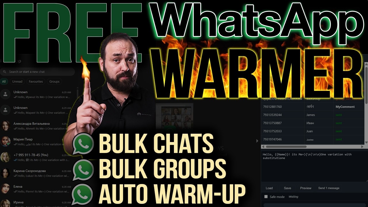 WhatsApp Bulk Sender 2025: Send 1000 Messages Daily Without Bans | Auto Warm-Up Guide
