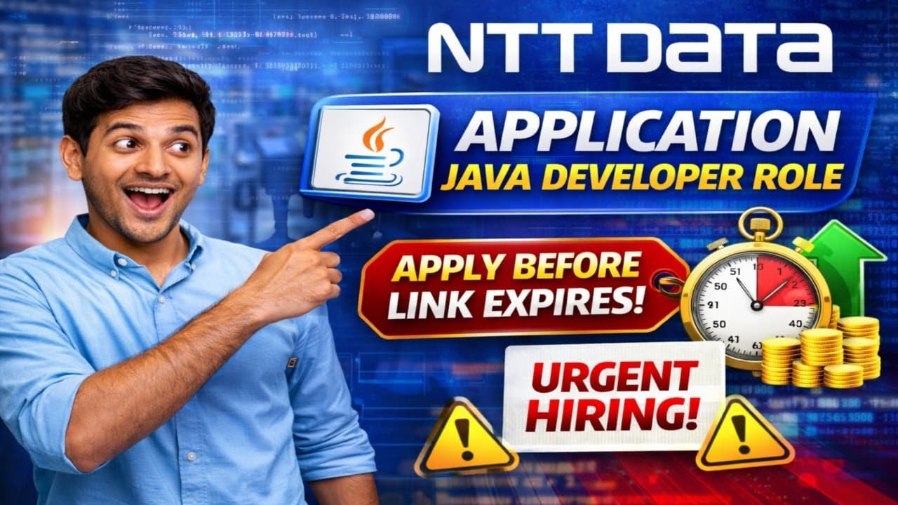 NTT DATA Application Java Developer Role 🔥 Apply Before Link Expires! | Salary + Interview