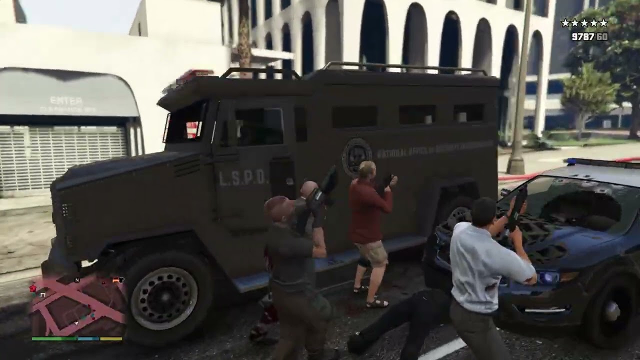 GTA V: Trevor, Chef, Ron, Sanchez Epic 5 Star Madrazo Rampage + Escape
