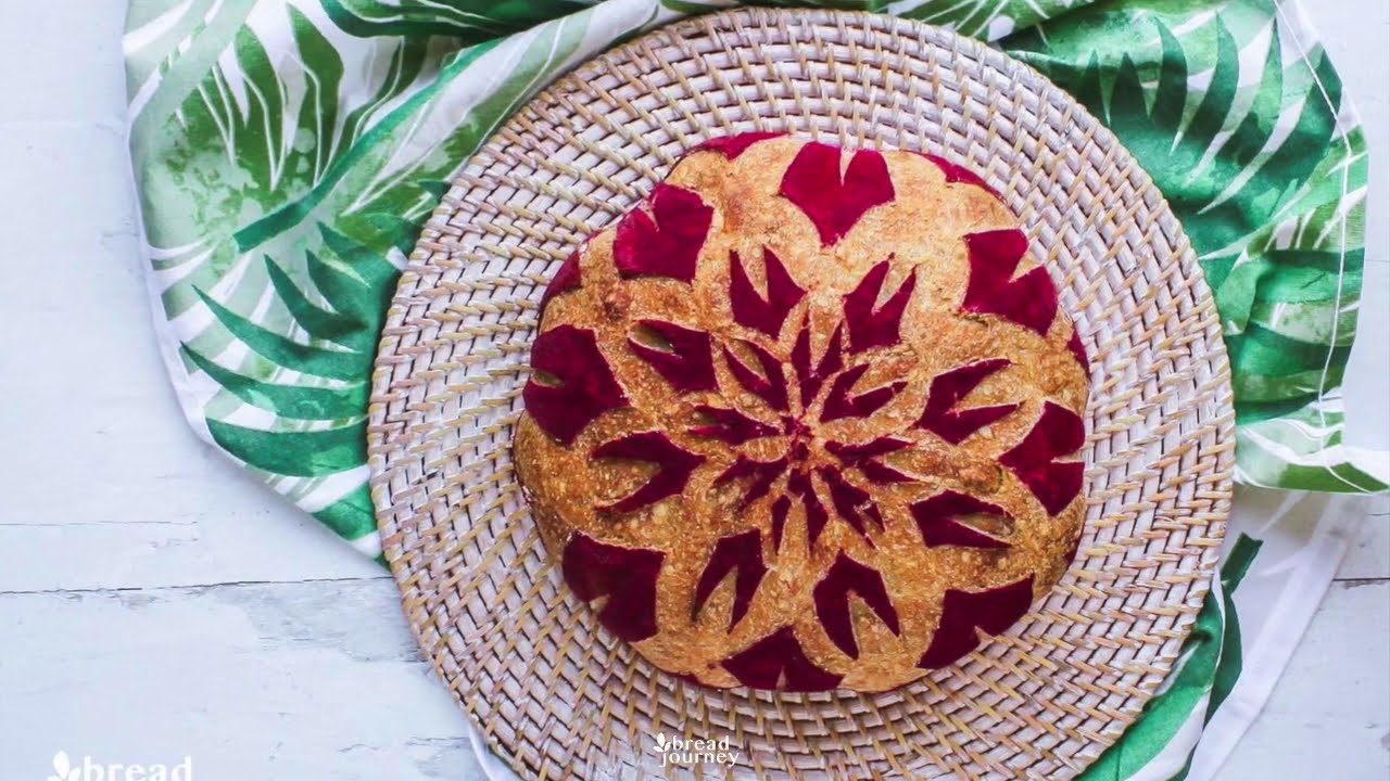 Purple Flower Sourdough Bread Scoring Demonstration Tutorial