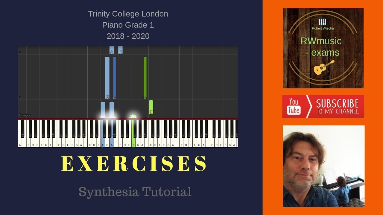 EXERCISES  / Piano Exams Grade 1 / Trinity College London / 2018 - 2020 / Synthesia Tutorial