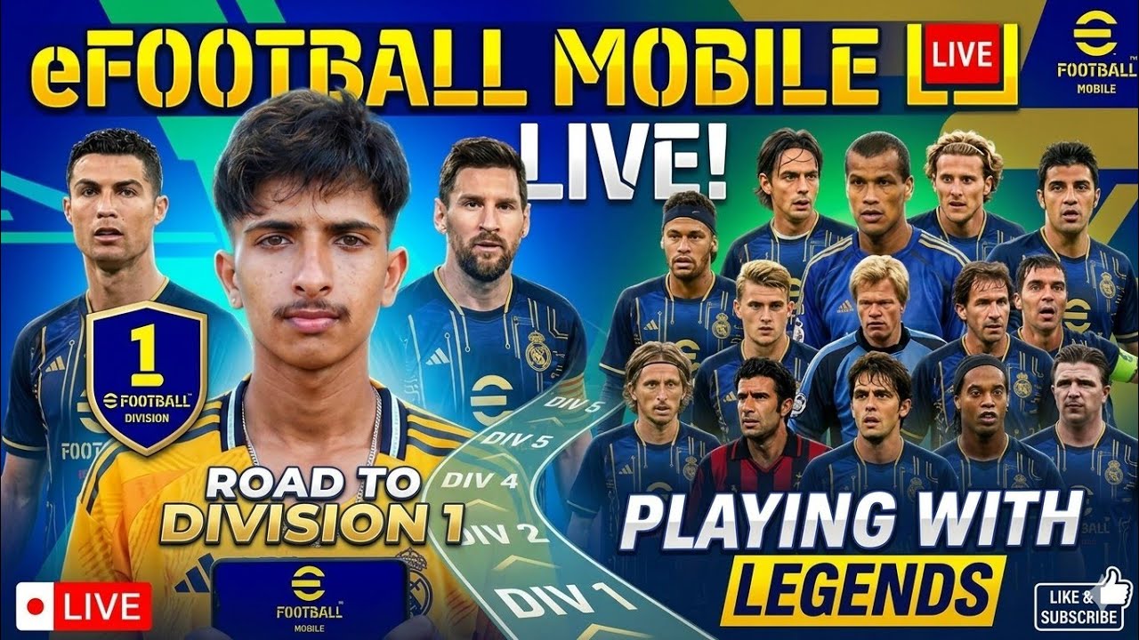 🔴 Road to Div 1! 🏆 Top 1000 Grind || Efootball Live