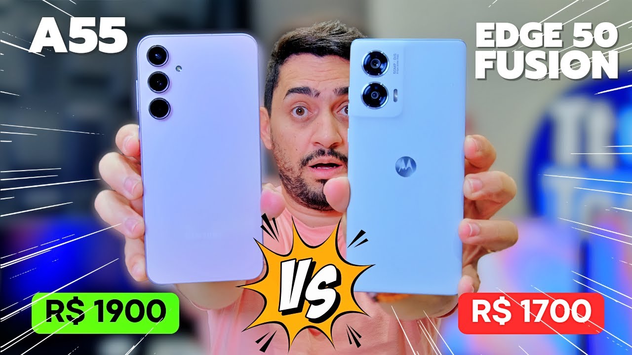 MOTOROLA EDGE 50 FUSION vs GALAXY A55: QUAL COMPRAR em 2025?