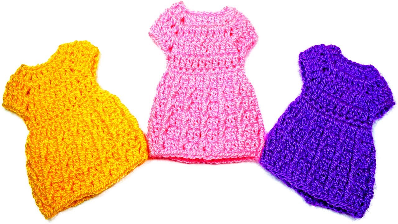 🌈Vestido para Muñecas Tejido a Crochet (PRINCIPIANTES)