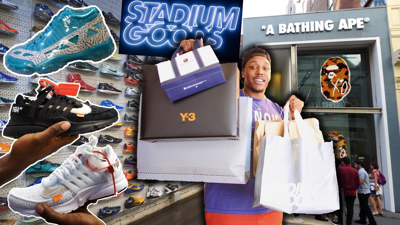 CRAZY NYC SHOPPING SPREE! URELEASED JORDANS, BAPE, STADIUM GOODS, BBC, & MORE! MAJOR HEAT!
