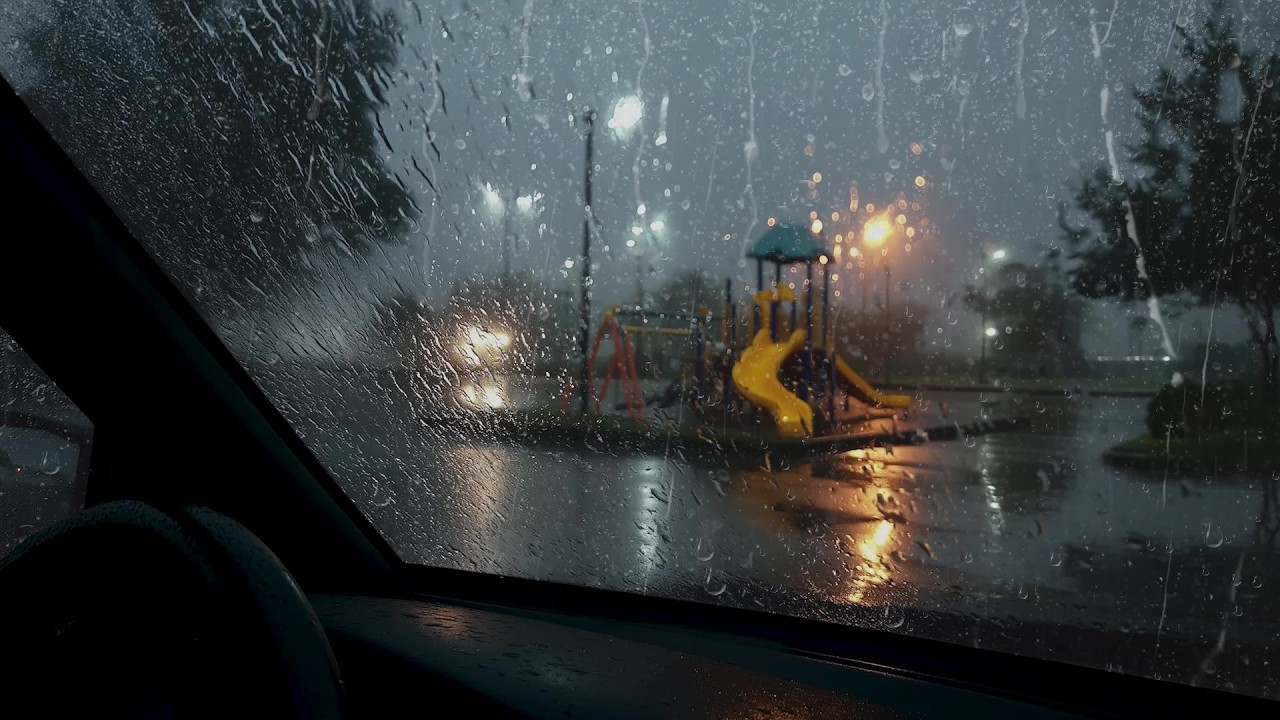 Clear Your Mind 🚗🌧️ Massive Heavy Rain in a Car for Deep Sleep and Insomnia Relief