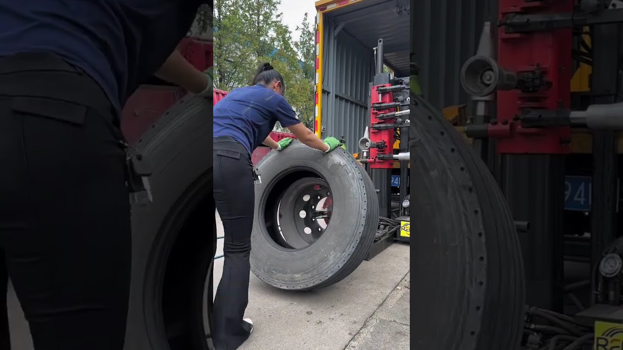Truck Puncture Tire Replacement Outdoor Rescue!