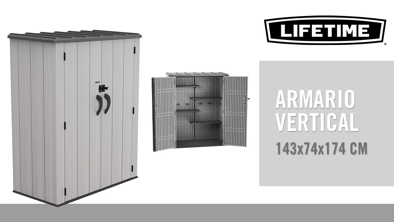 Armario Vertical Exterior Jard&iacute;n Gris ◀ LIFETIME Espa&ntilde;a