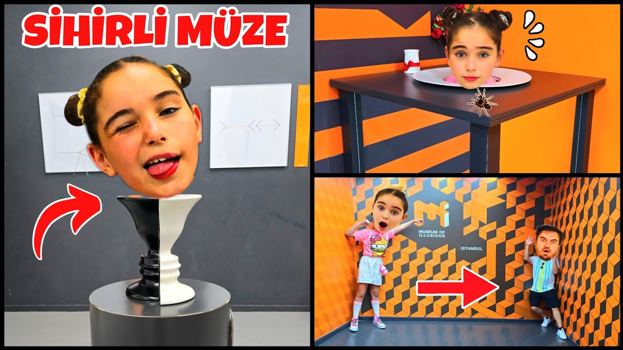 ELİF İLLÜZYON MÜZESİNE GELDİK !! BURADA HERŞEY İLGİNÇ VE SİHİRLİ AYNALAR VAR !!