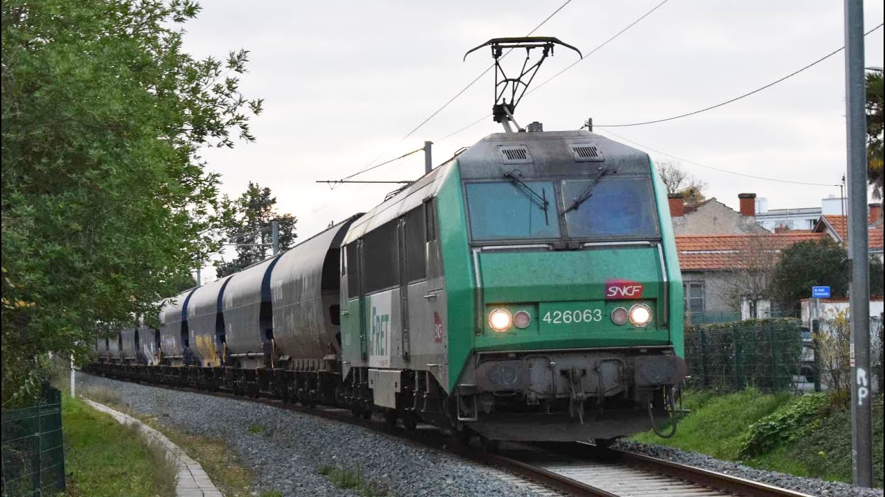 Les trains de fret, BB 26063 FRET SNCF, TGV Ouigo, acheminement TGV M La Rochelle