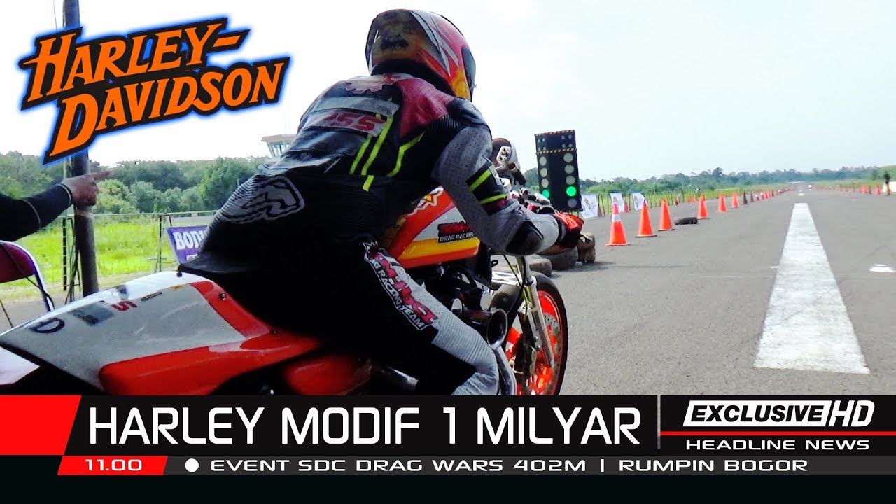 HARLEY DAVIDSON MODIFIKASI MESIN TEMBUS 1 MILYAR | DRAG WARS 402m