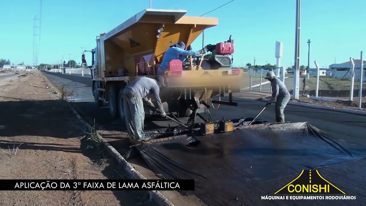 Usina de Asfalto e Lama Asfáltica Móvel - MD 1000 Truck Conishi