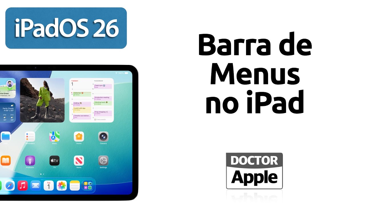 Curso iPad - Barra de Menus no iPad