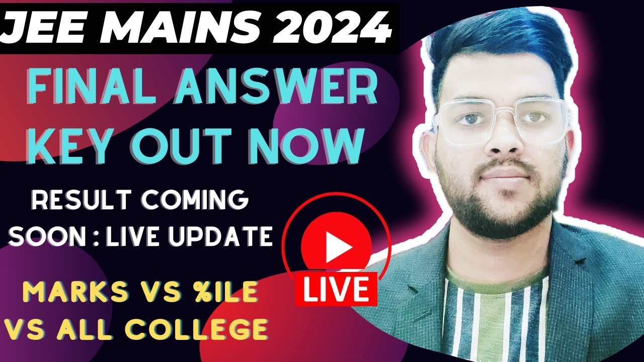 Jee mains 2024 Result Announced ? Live Checking | Final Answer Key Out Now #cutoff #jee2024 #results