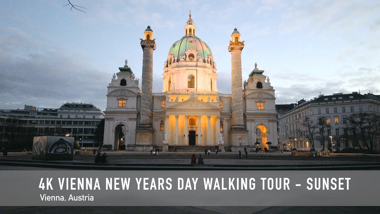 4K Vienna New Years Day Walking Tour - Sunset