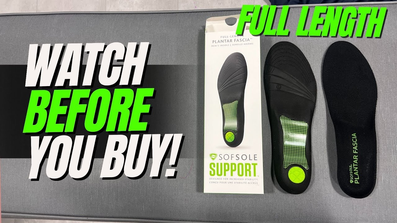 Sof Sole Unisex-Adult Plantar Fascia Support Full-Length Gel Shoe Insert Insole