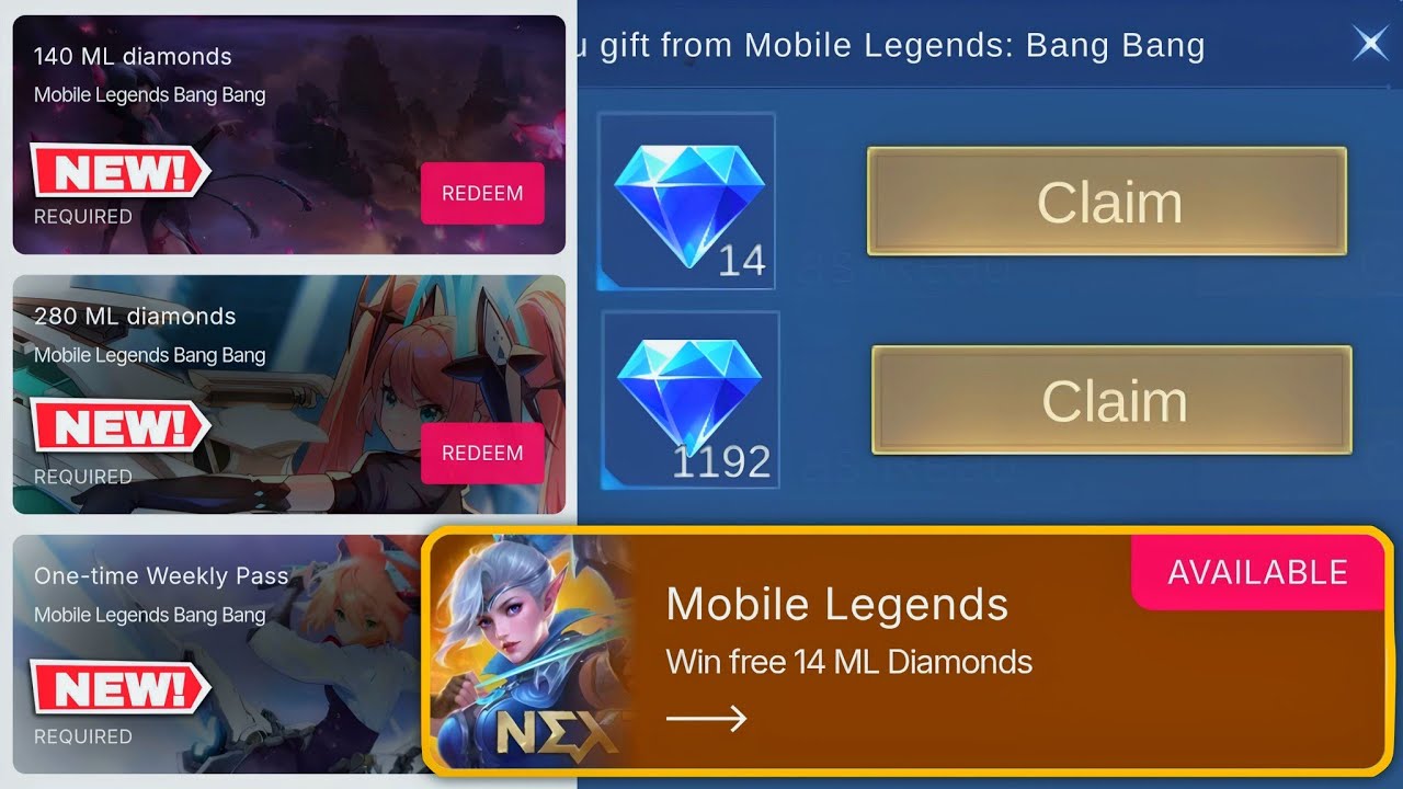 LEGIT NEW WEBSITE TO GET FREE DIAMONDS TOP UP IN MOBILE LEGENDS | CLAIM NOW!