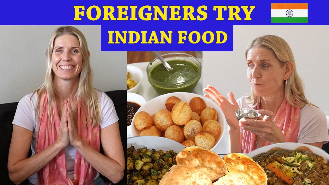 Foreigners try Indian food l Foreigners try Chole Bhature /Panipuri 🤩 Indian Food Reaction #finland