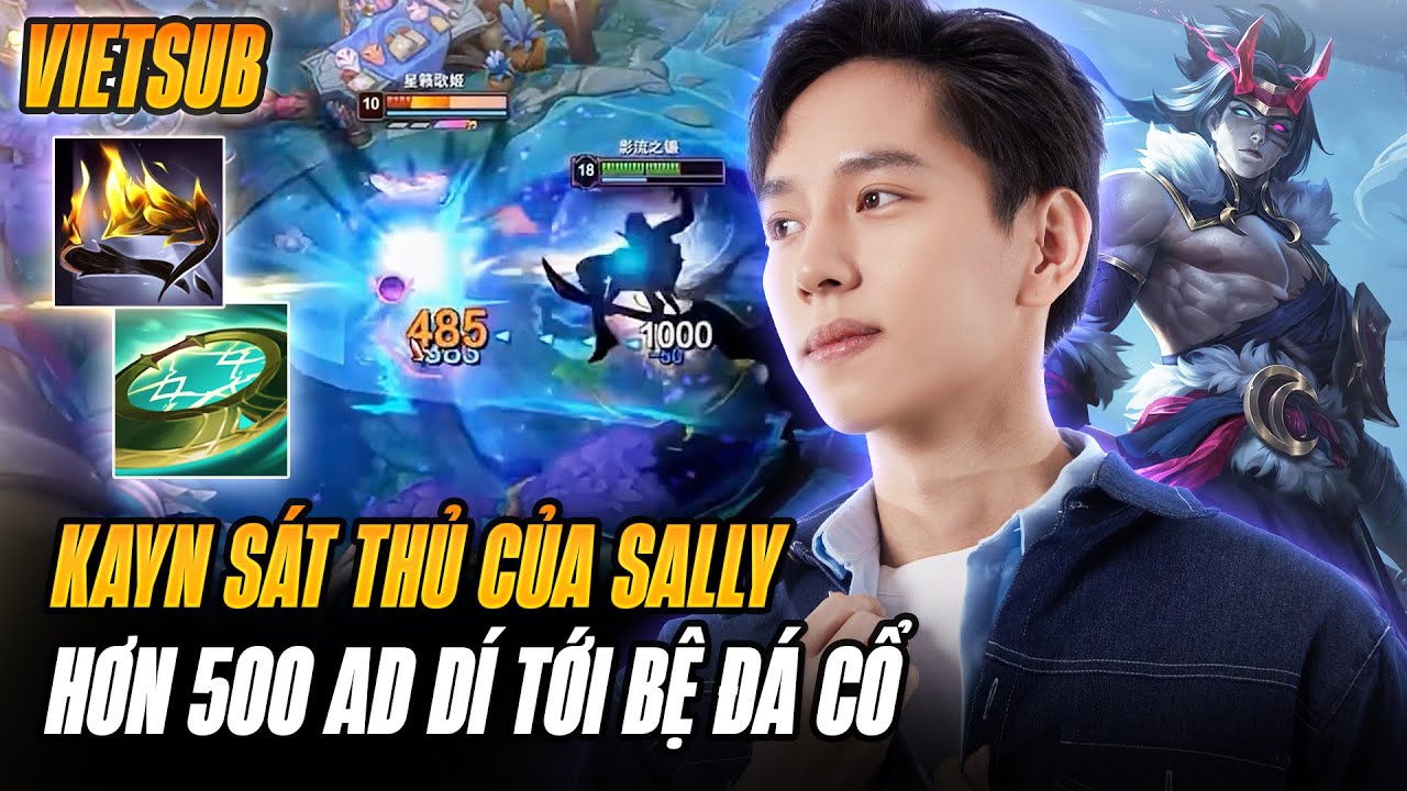 Sally và con Kayn Sát Thủ hơn 500AD tiến hóa sau 9 phút săn tiểu muội Seraphine trong Bệ Đá Cổ