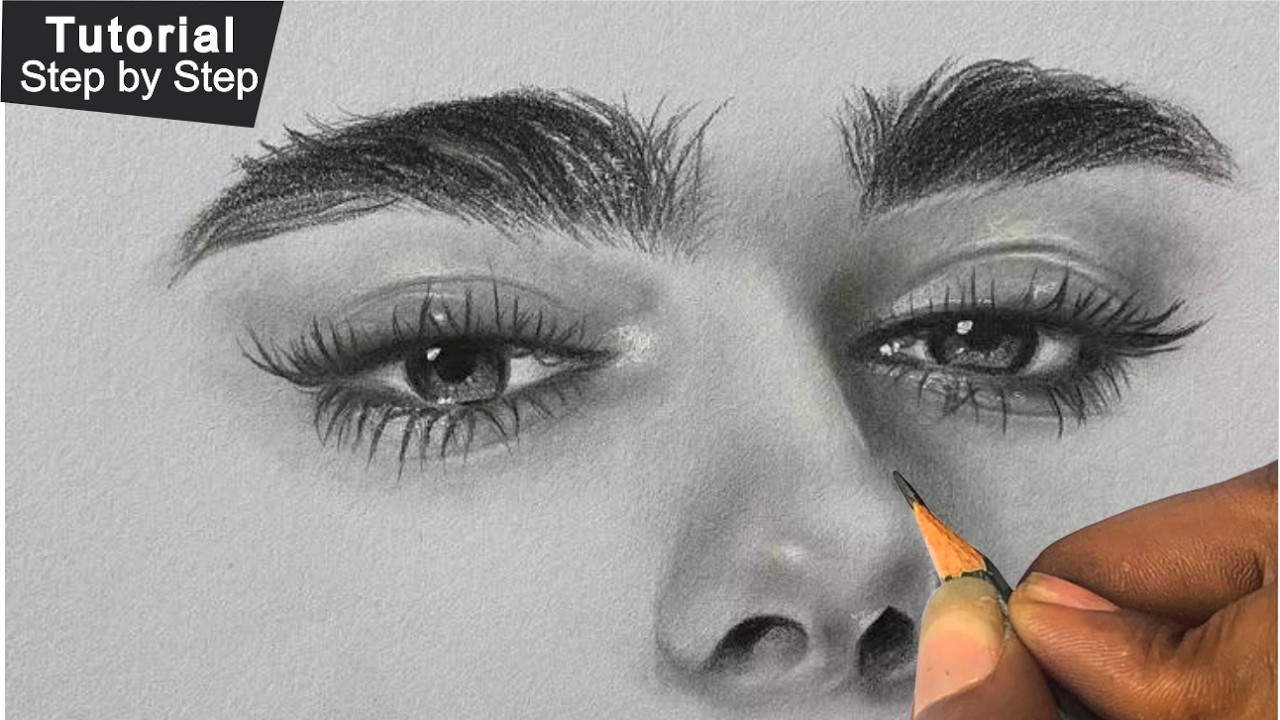 SIMPLE STEPS TO DRAW REALISTIC EYEBROWS - FOR BEGINNERS #logooarts