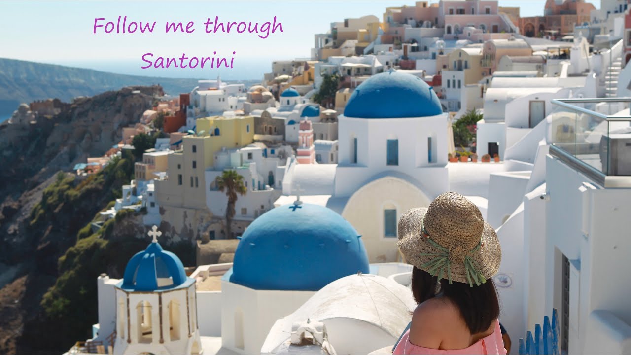 Follow me through Santorini - Relaxing music video