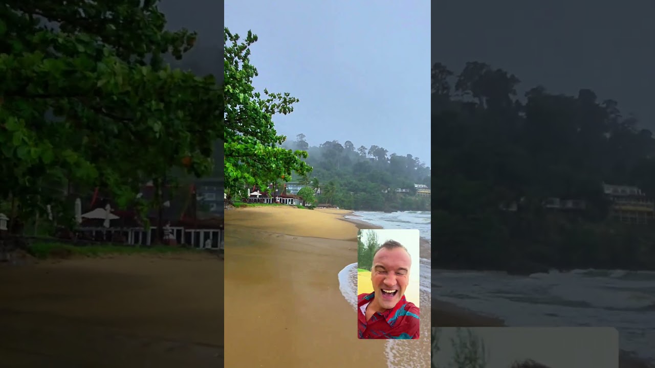 Бег под дождём на пляже Као Лак 🌧️🏝️