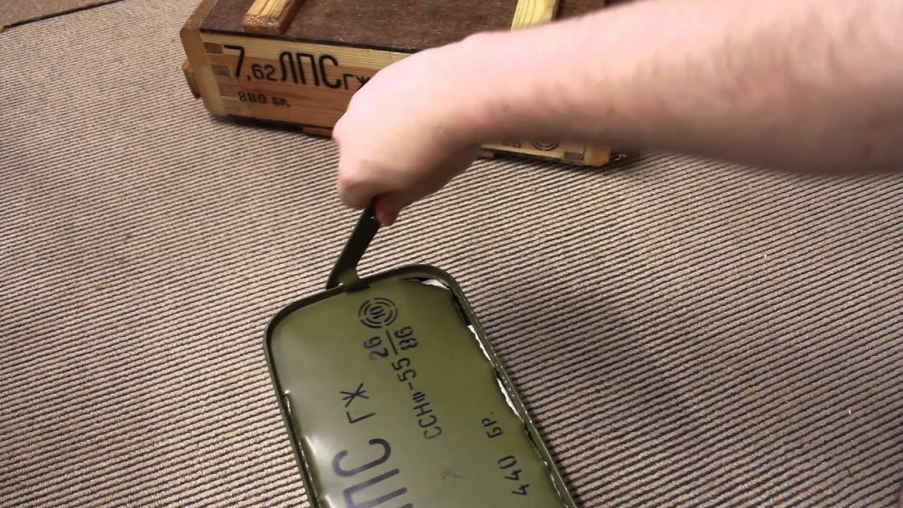 7.62x54r Bulgarian Ammunition Spam Can Opening + Mosin Nagant Avoid Rim Lock