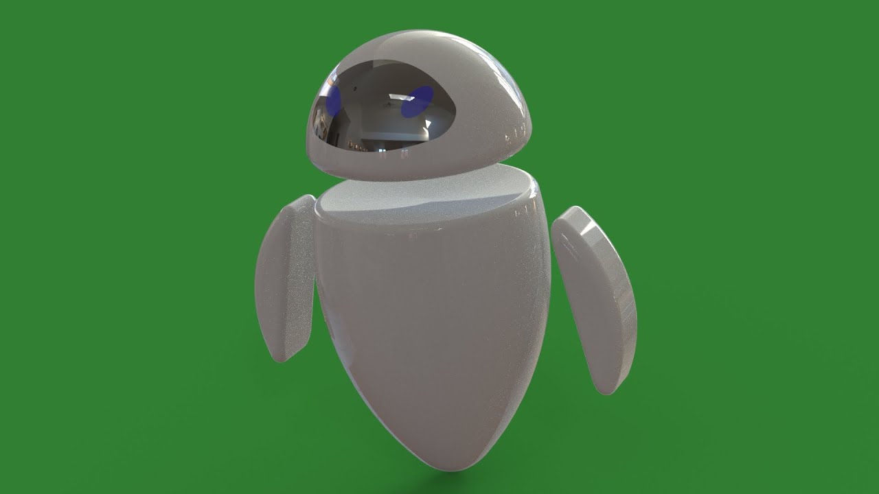 「DESIGN 140」 How to draw EVE character in Wall-E | Solidworks tutorial