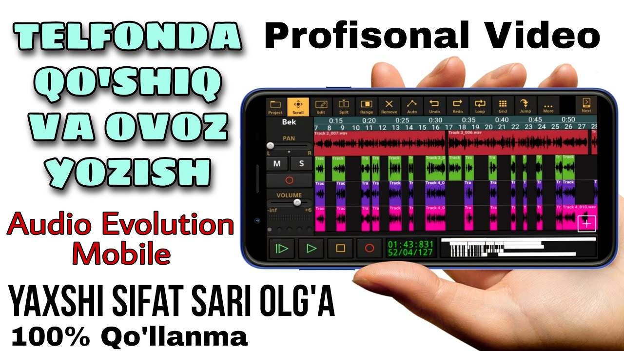 TELEFONDA OVOZ YOZISH AUDIO EVOLUTION MOBILE