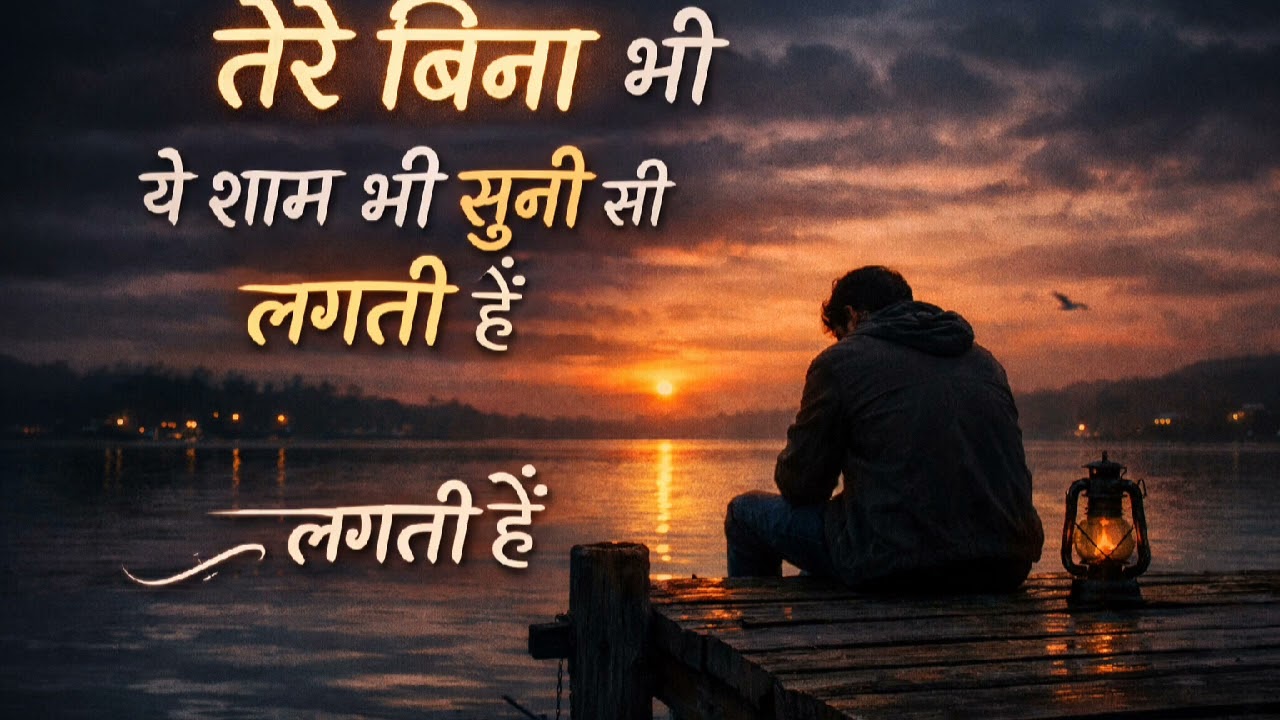 तेरे बिना भी ये शाम भी सुनी सी लगती हैं 🥀💔😰