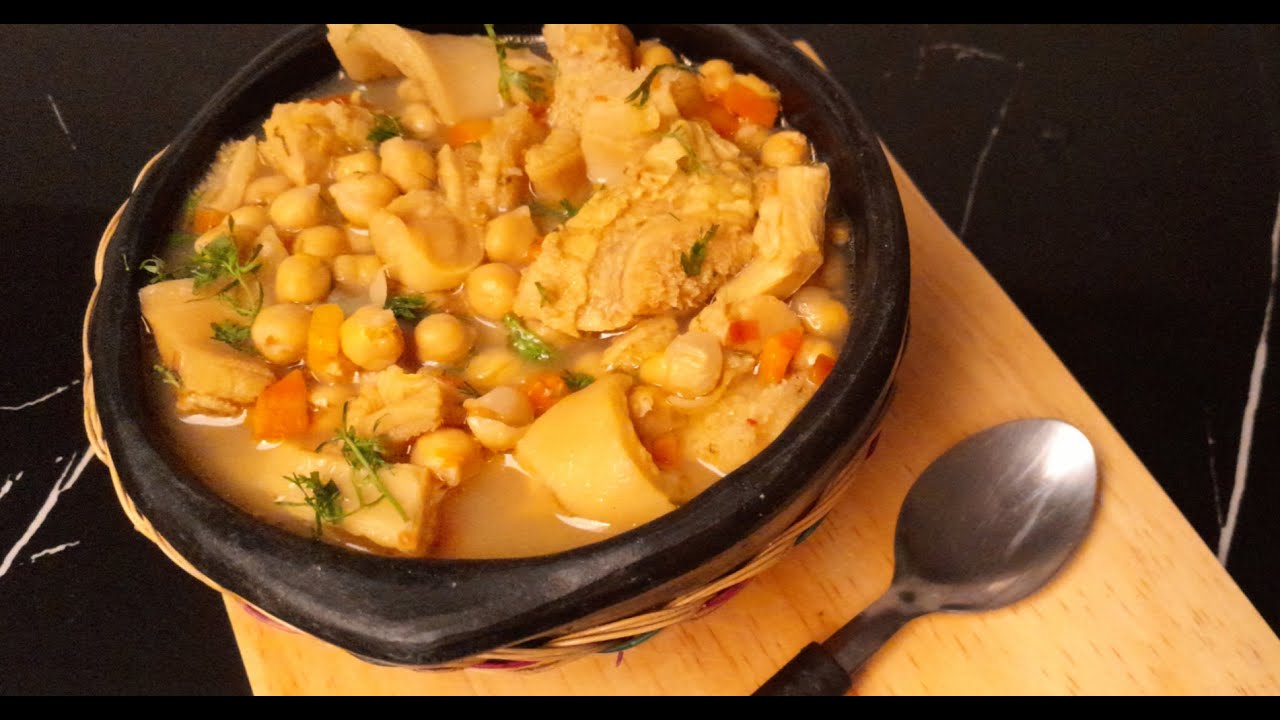 Garbanzos con panza de Res Nutritivo Saludable y Reconfortante