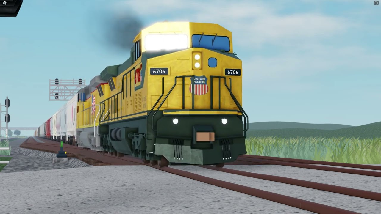 Union Pacific 6706 leads the MOAOA over Whipple road in Fremont, Ca