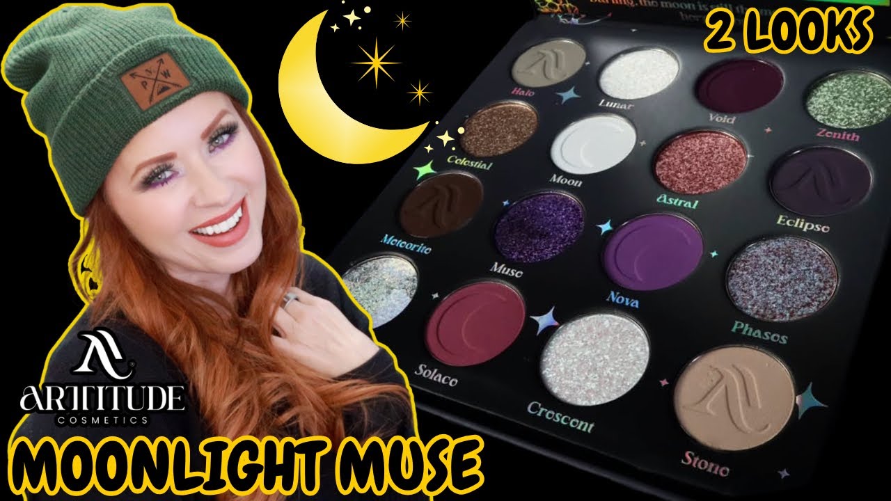 NEW Arttitude Cosmetics MOONLIGHT MUSE PALETTE Review + 2 Looks Tutorial