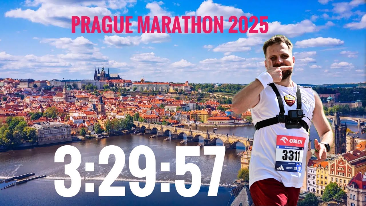 Prague Marathon 2025. Full course. 3:29:57 bip time