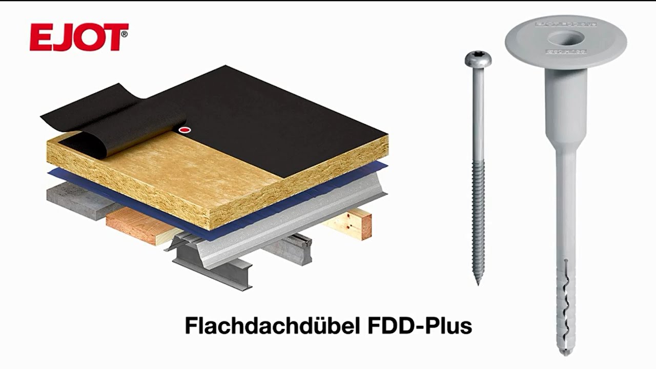 EJOT Flachdachdübel FDD-Plus richtig montieren