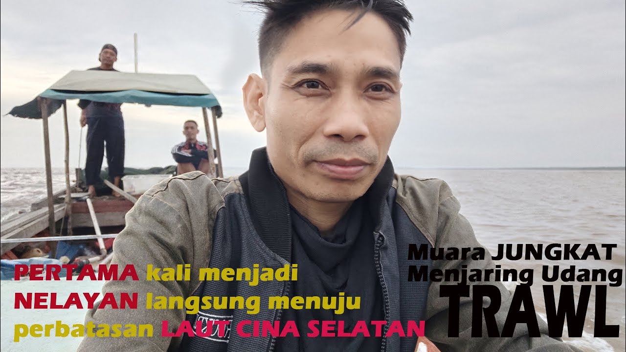JALA UDANG DILAUT || FISHING Eps.4 || MENGGUNAKAN PUKAT TRAWL MINI DI MUARA JUNGKAT