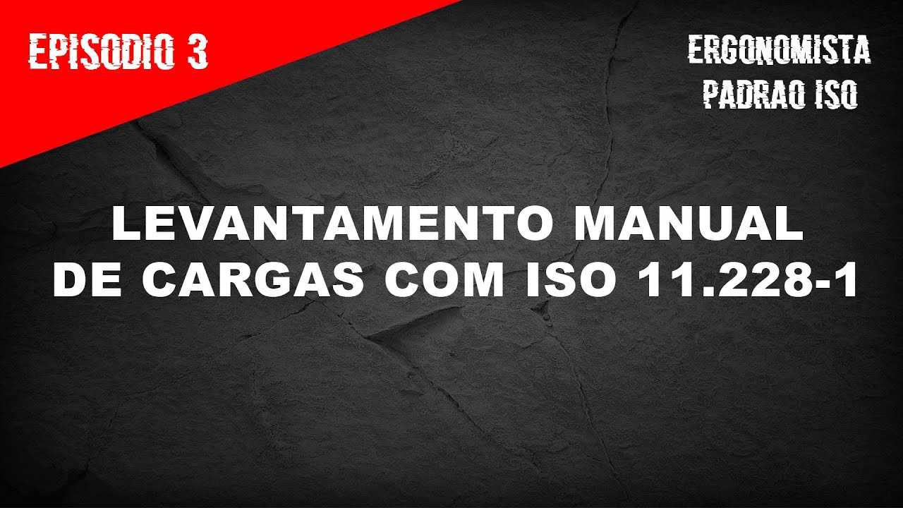 Levantamento Manual de Cargas com a ISO 11.228-1