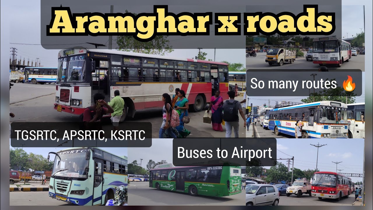 Aramghar x roads 🔥 || Important junction in Southern Hyderabad | Buses to TG, AP, KA #vlog #explore