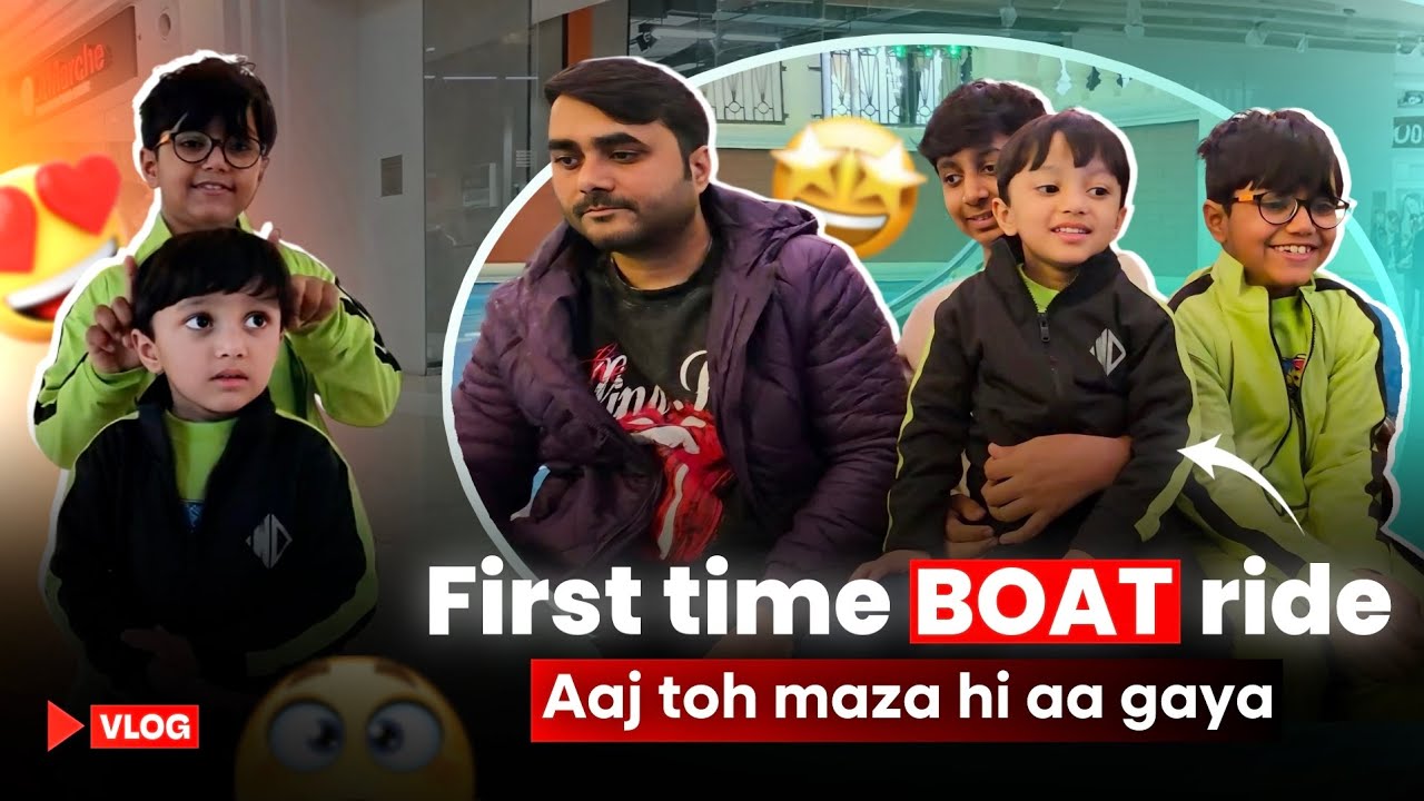 First Time BOAT Ride 😍 | Venice Mall Noida | Aariz Aarib Vlog ❤️