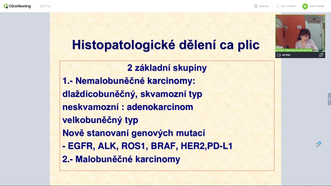 Online přednáška Prevence rakoviny plic