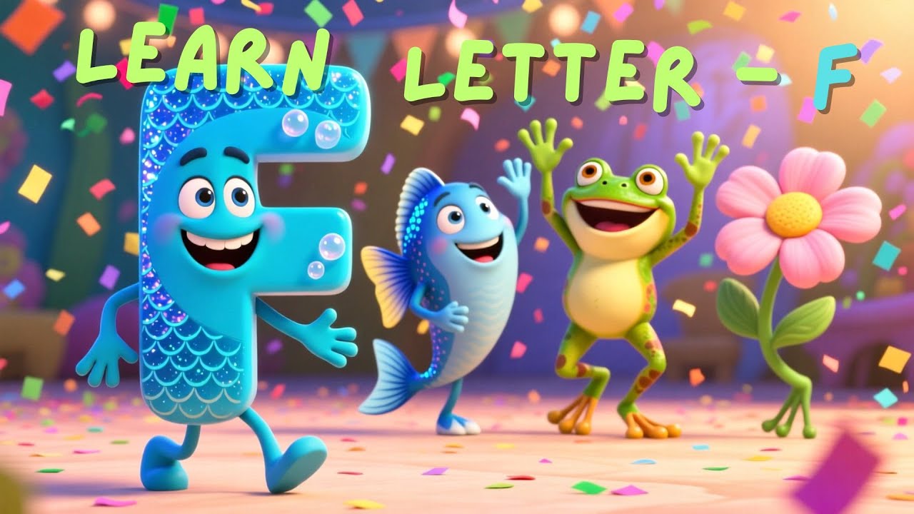 Letter F Song 🐸 | ABC Alphabet & Phonics 🌹